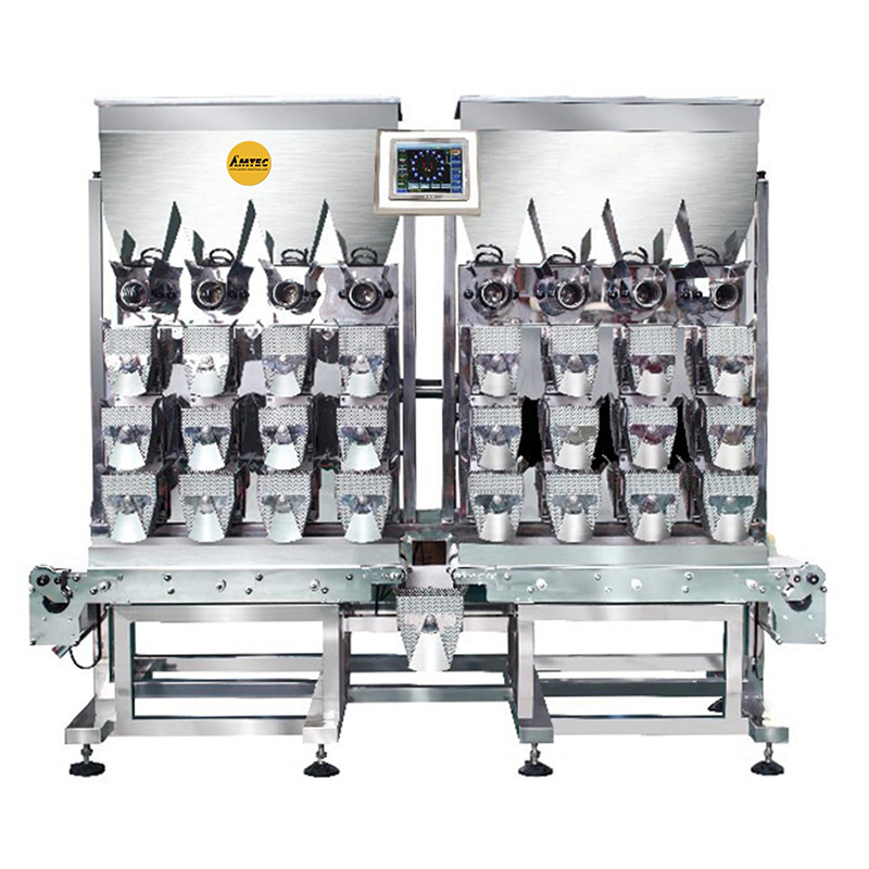 VERTIwrap weigher 8-head-linear weigher for fresh/humid fruits, meat, vegetable 10-2500g IP65